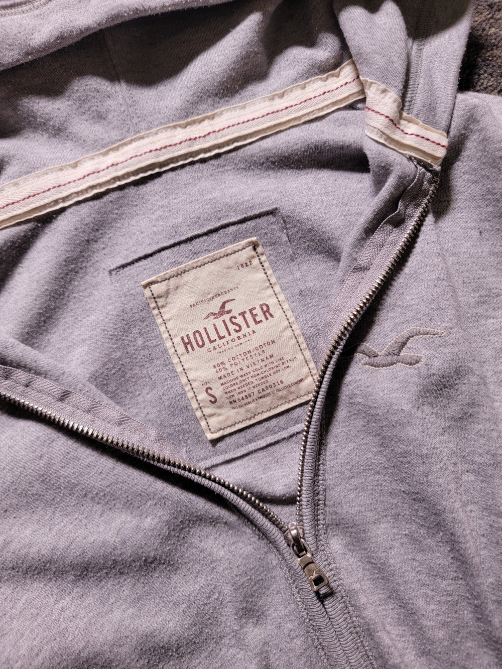 Hollister Vintage Y2k Heather Gray Hooded Sweatshirt Dress | Size Small - Picture 3 of 3